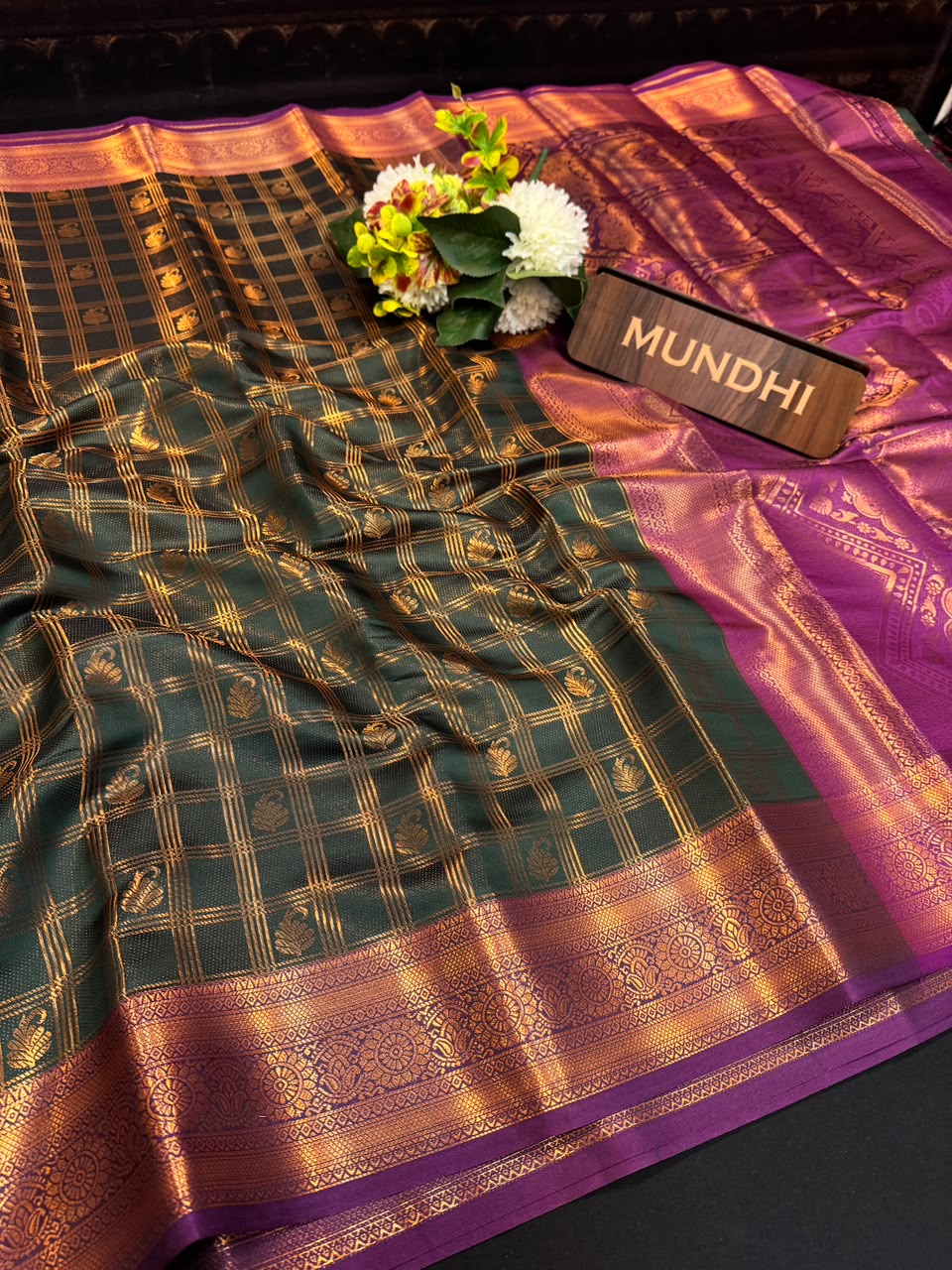 Shalini Checked Saree SHC13