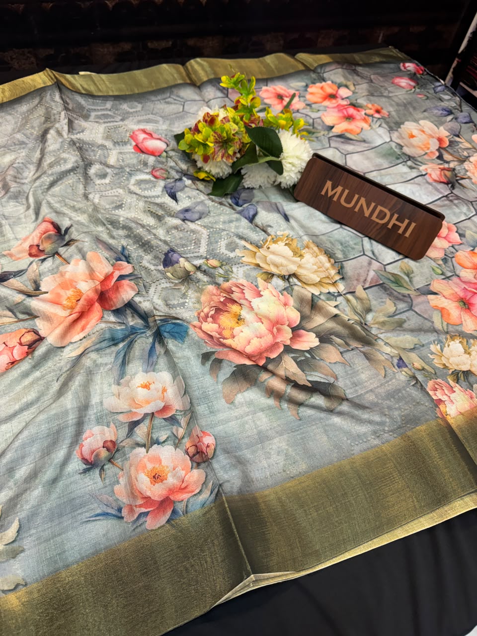 Ivory Fancy Saree VFS13