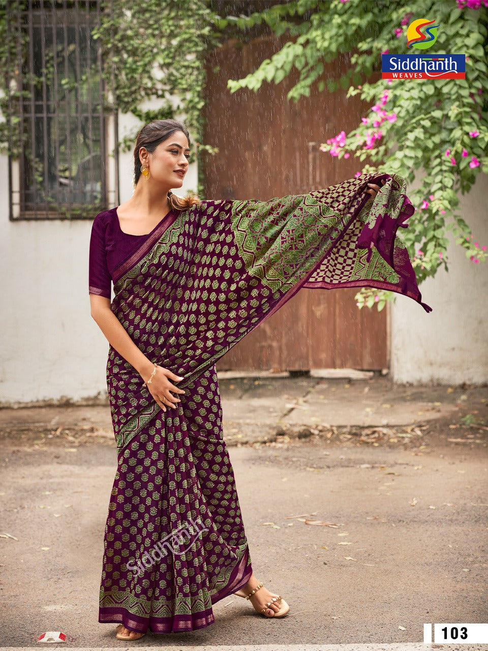Siddhanth Kota Chanderi Fancy Saree | Zari Work | SD56