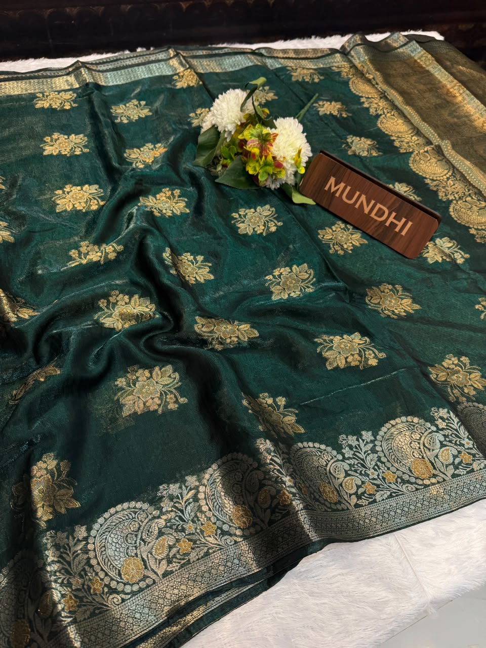 Siddharth Peacock Elegance fancy saree with zari work