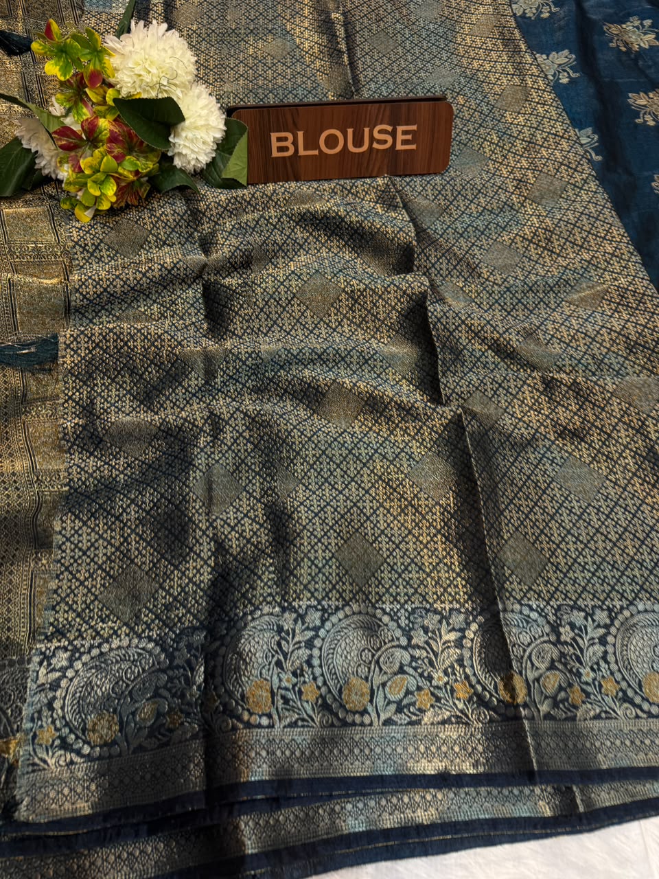 Siddharth Peacock Elegance fancy saree with zari work