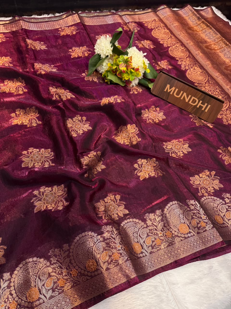 Siddharth Peacock Elegance fancy saree with zari work