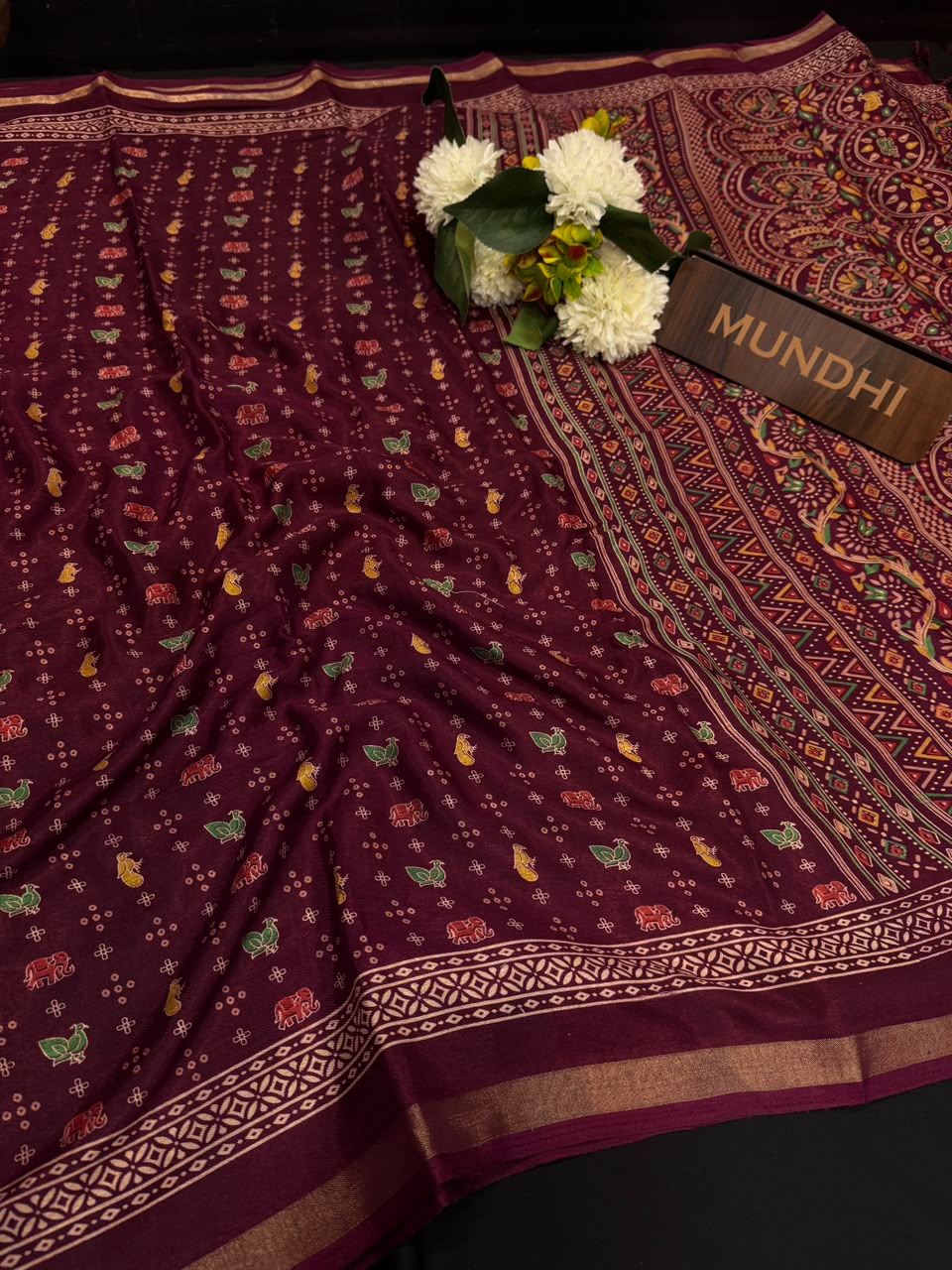 Maheshwari Silk Fancy Saree |  Zari Work Design | MHW35