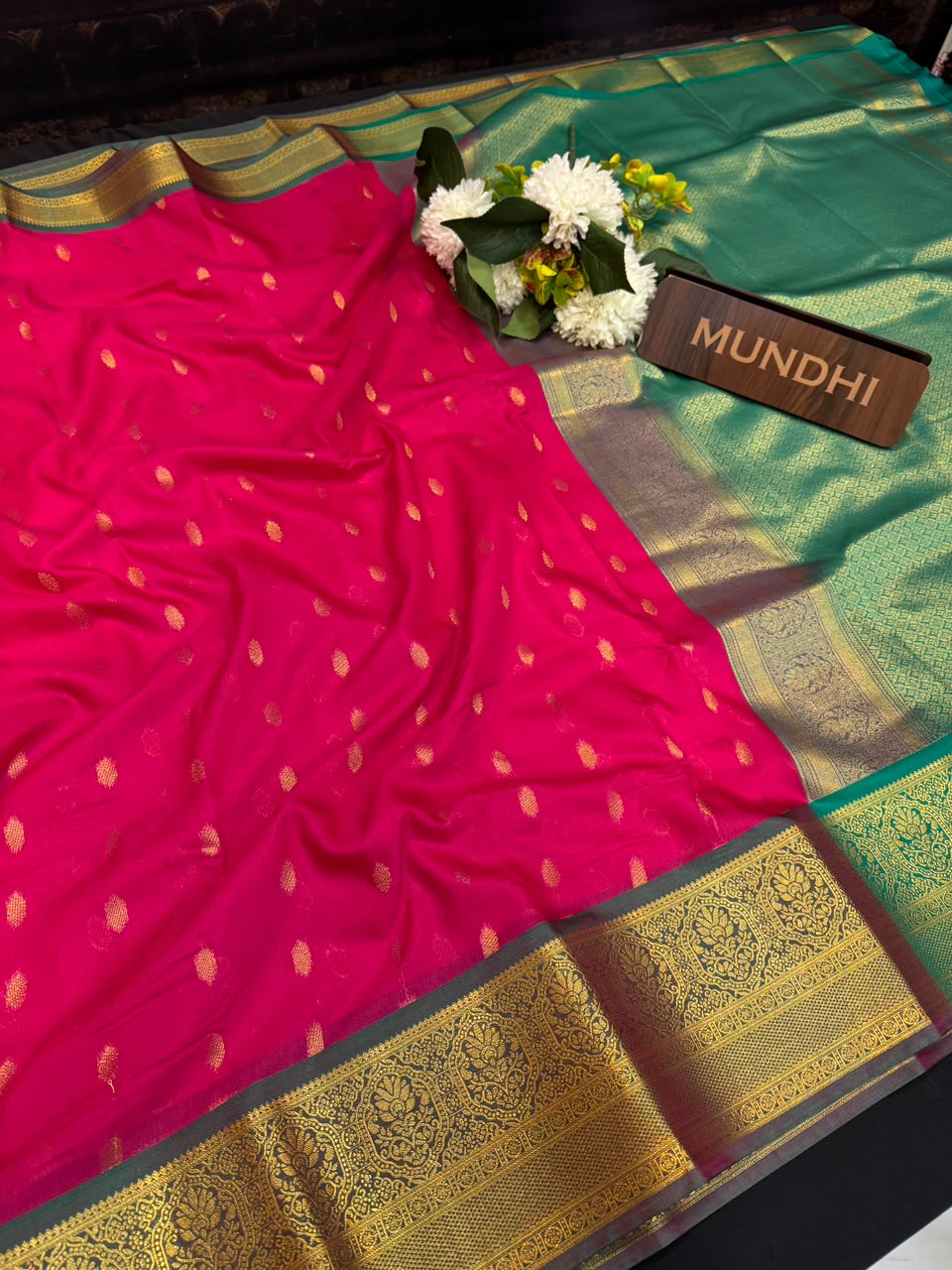 Vegan Silk Saree with |Zari Work for Women| VG19