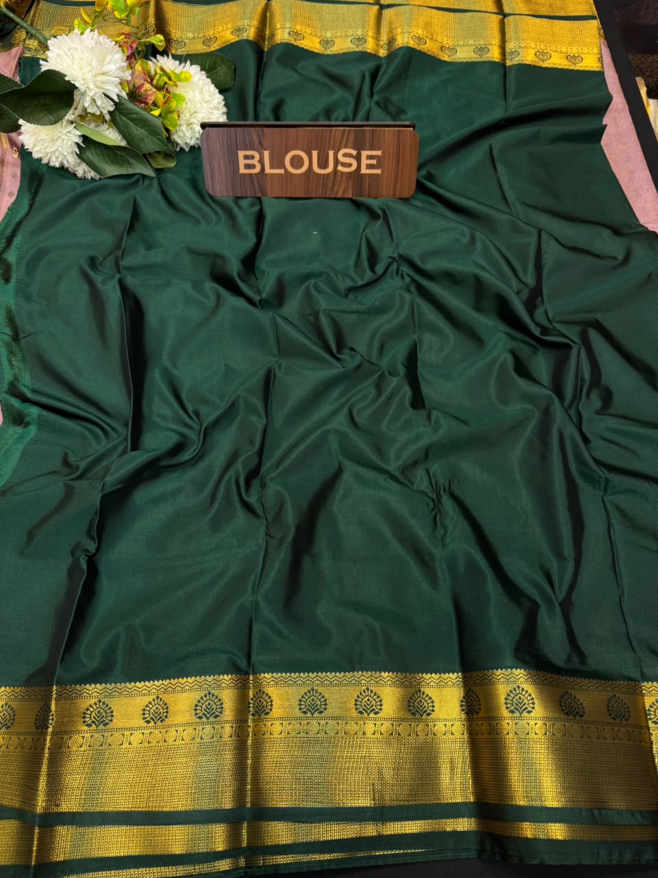 Vegan Silk Saree with |Zari Work for Women| VG18