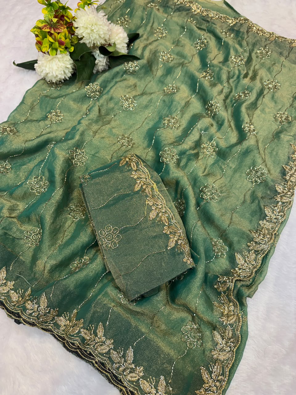 Kumari Space Silk Saree | Embroidery Work | KSP02
