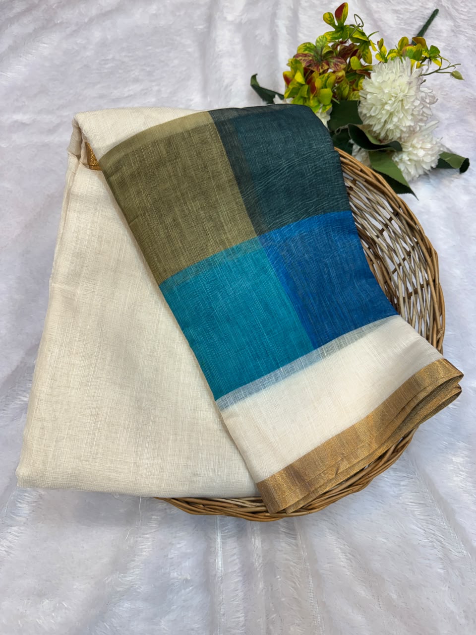 Madras Checks Fancy Cotton Saree 11B | MCC49