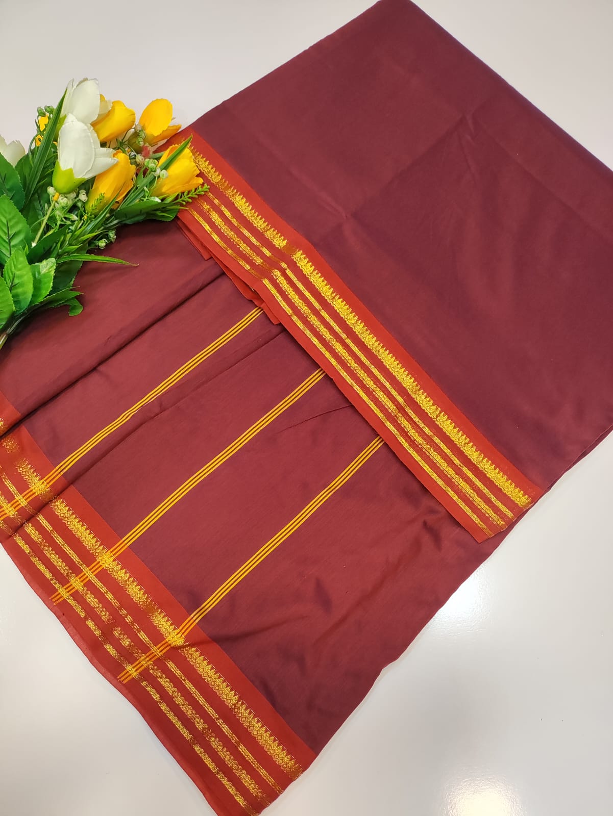 Plain Cotton Saree