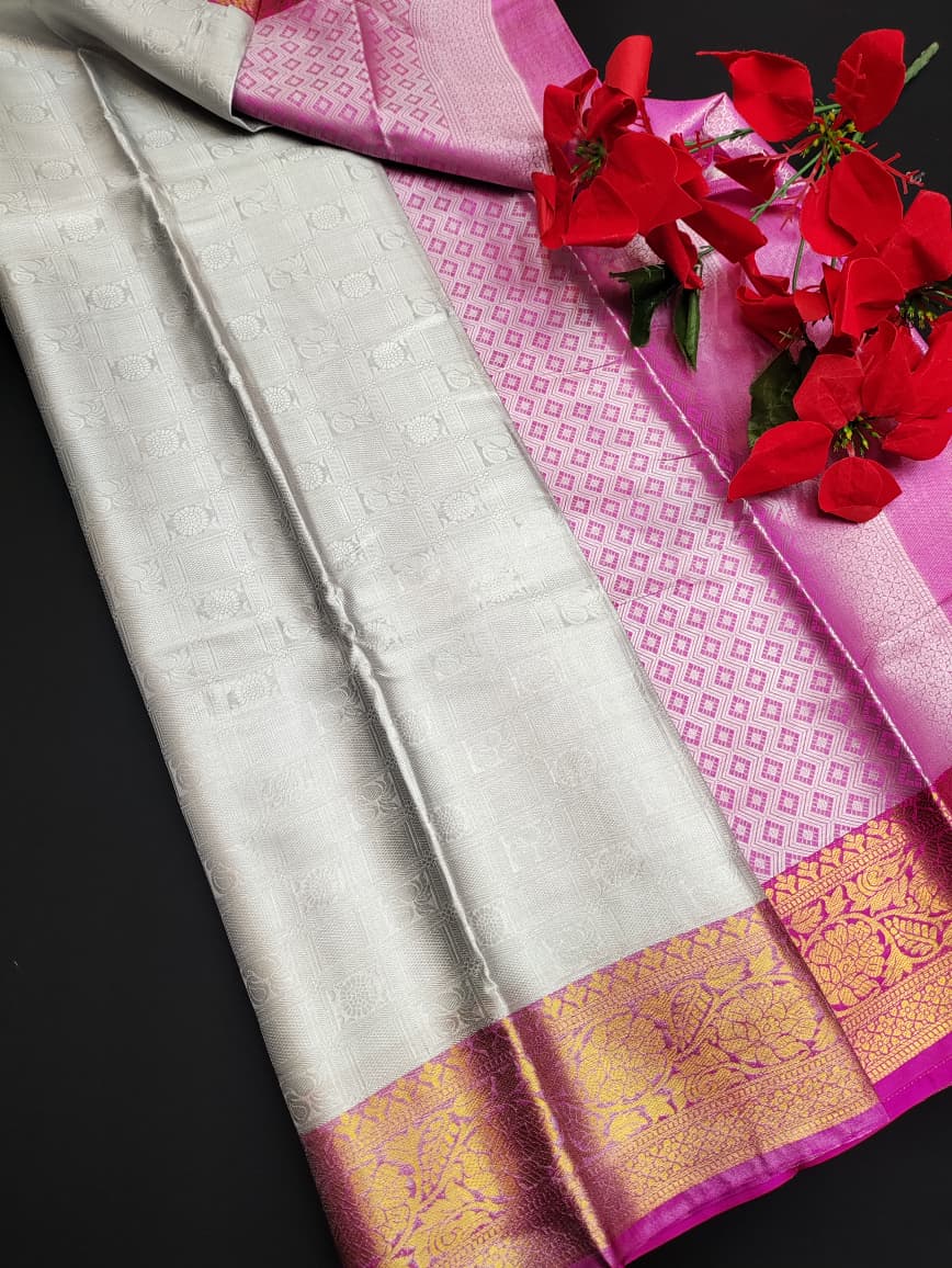 Celebrity Saree(Silver) SV01