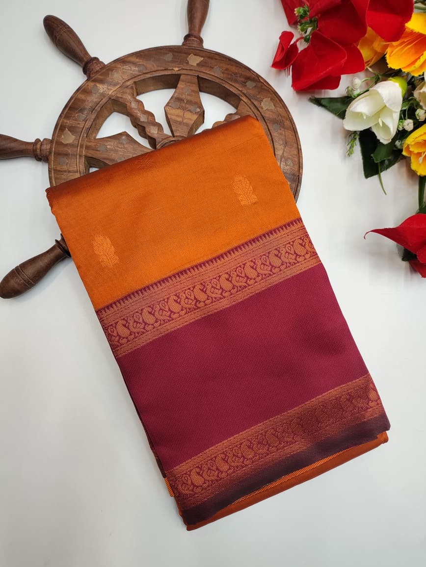 Rust Orange Saree RG03
