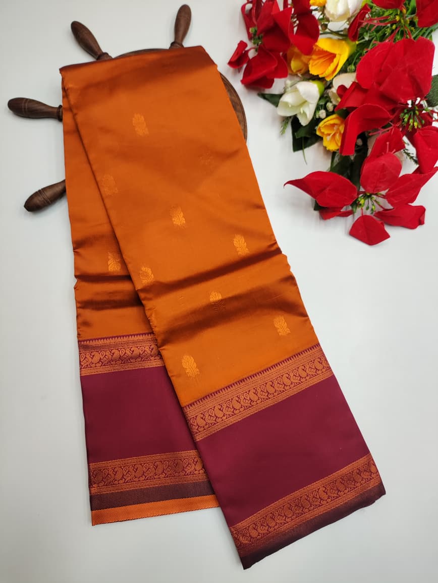 Rust Orange Saree RG03