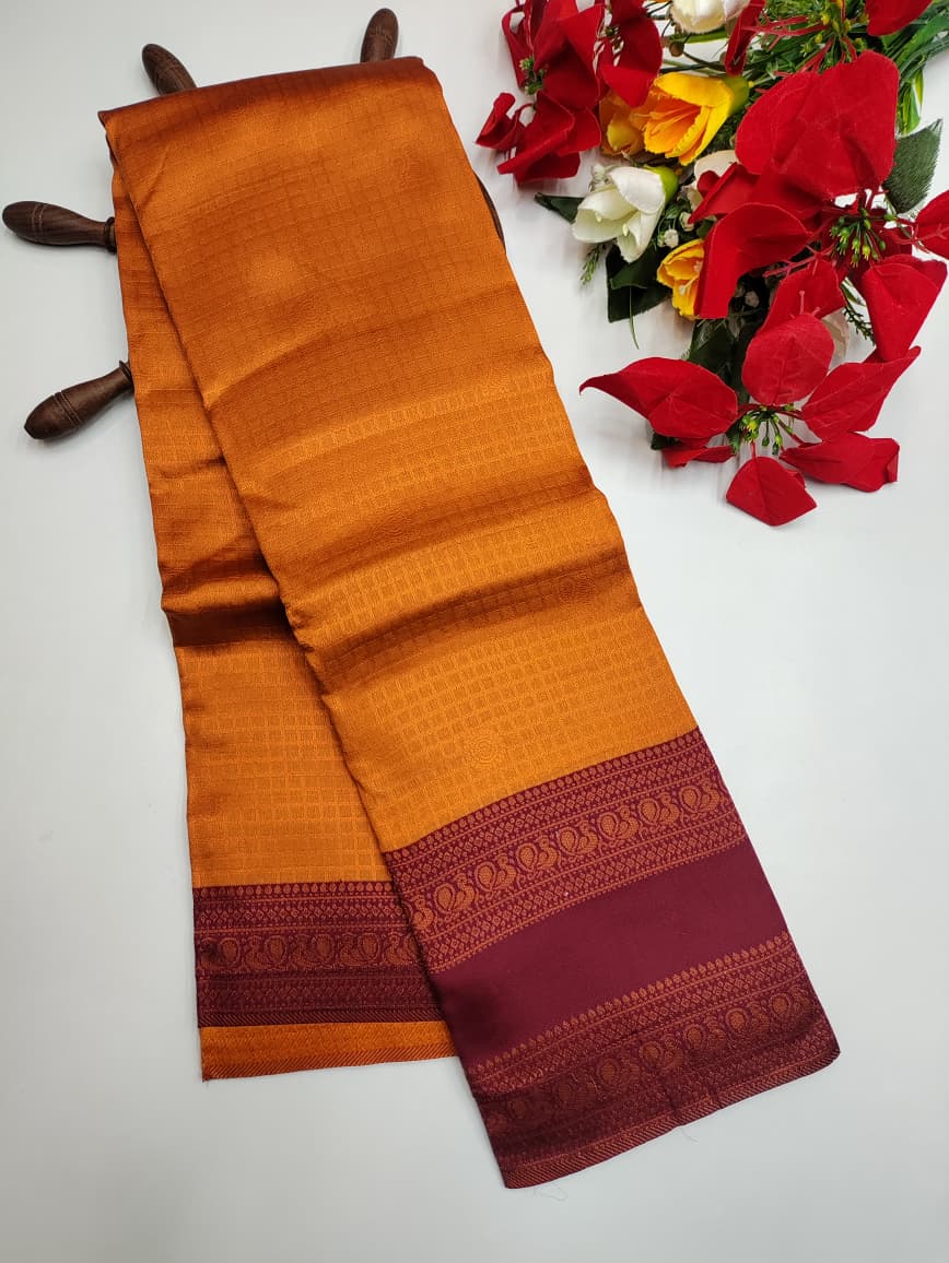 Rust Orange Saree RG04