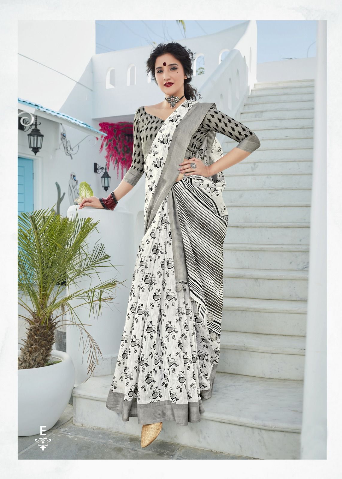 Summer Cool Printed  Saree SE01