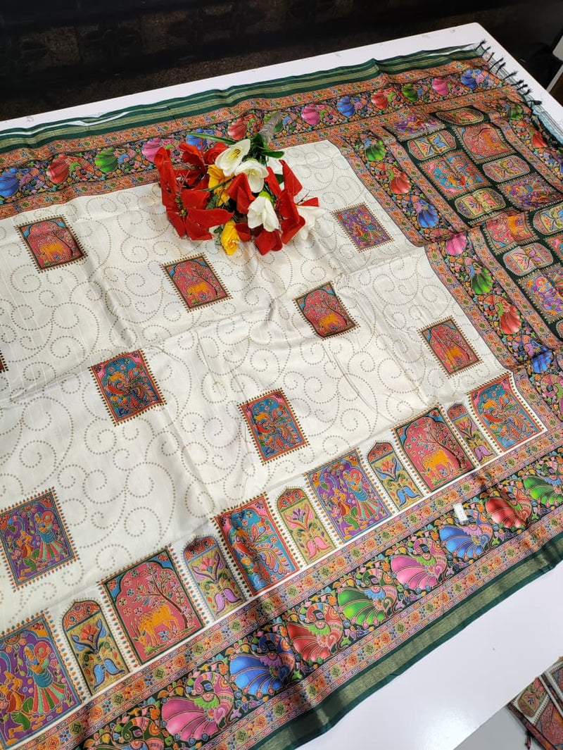 Kalamkari Digital Print Saree G22