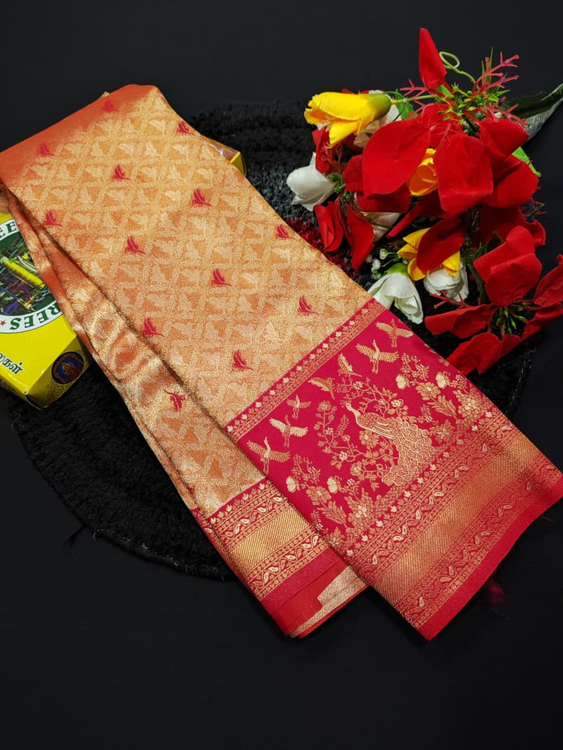 Premium Wedding Korvai Tissue saree for women featuring rich traditional bridal design in elegant tissue fabric suitable for weddings muhurtham and festive occasions