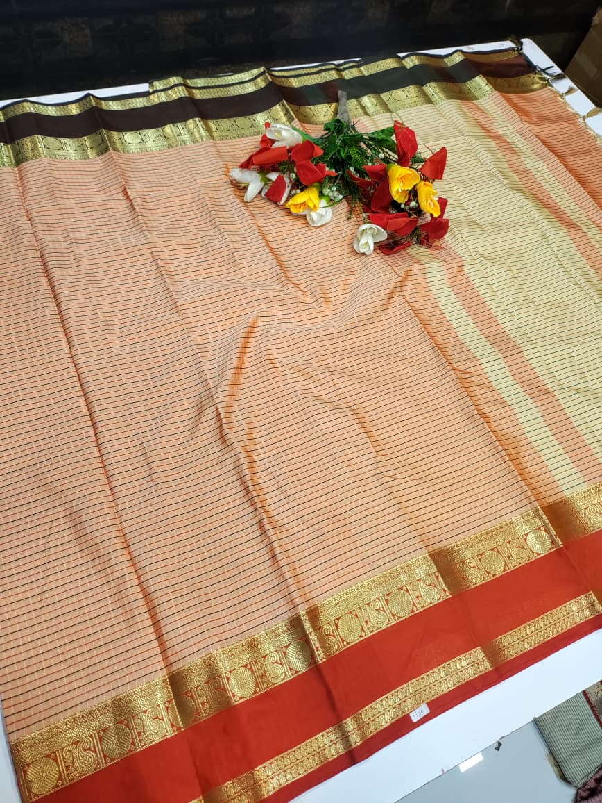 Banarasi Rust Brown Saree FV23