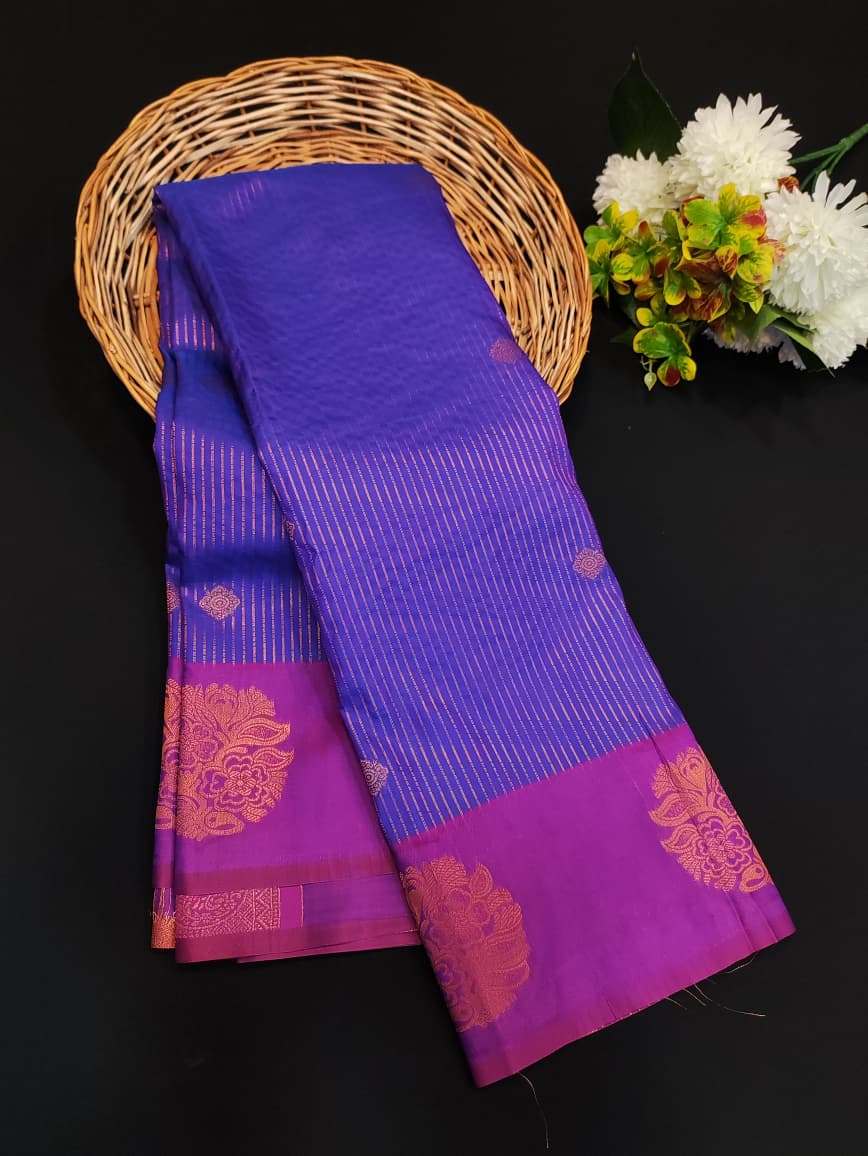 Varalakshmi Viratham Silk Zari Saree with Plain Blouse| VZ22