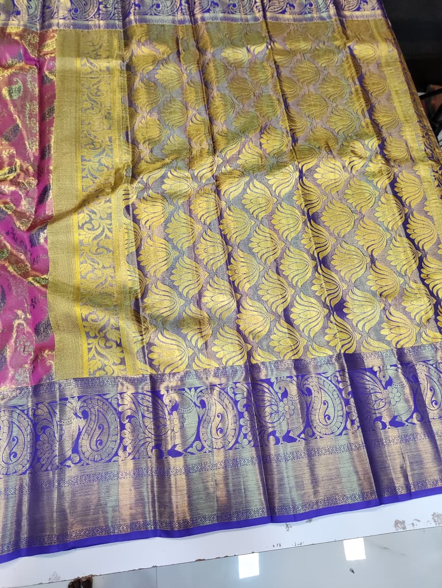 Pure Semi Silk Saree | Zari Work | ABC03