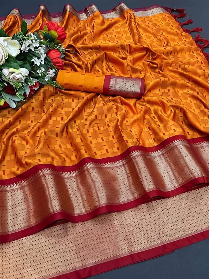 Kottanch Mayil Zari Silk Saree for |Party & Festival Wear| MSK03