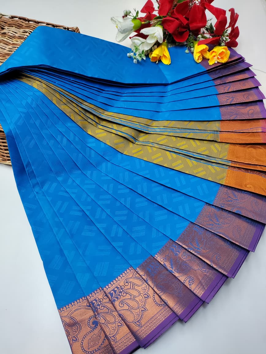 Premium Poontamil Soft Silk Saree with Jacquard Blouse for Festival Wear