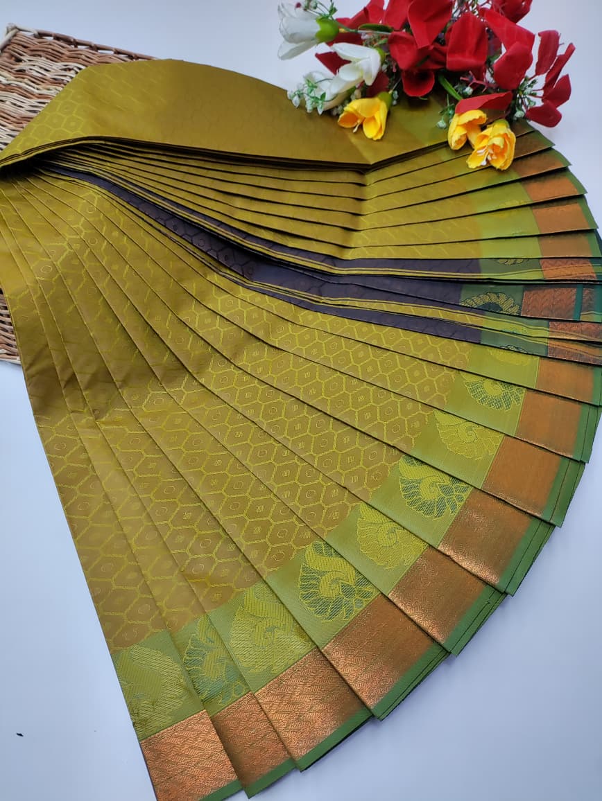 Premium Poontamil Soft Silk Saree with Jacquard Blouse for Festival Wear