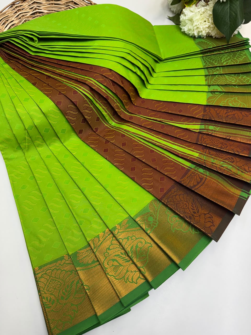Premium Poontamil Soft Silk Saree with Jacquard Blouse for Festival Wear