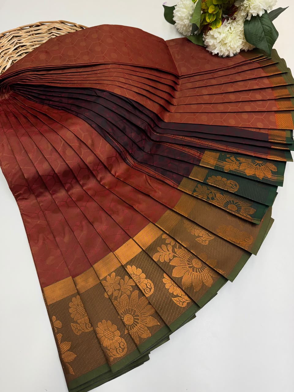 Premium Poontamil Soft Silk Saree with Jacquard Blouse for Festival Wear