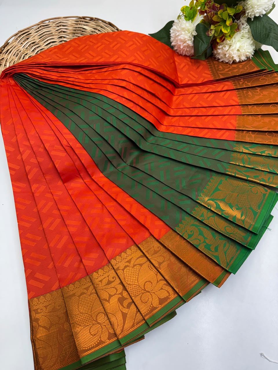 Premium Poontamil Soft Silk Saree with Jacquard Blouse for Festival Wear
