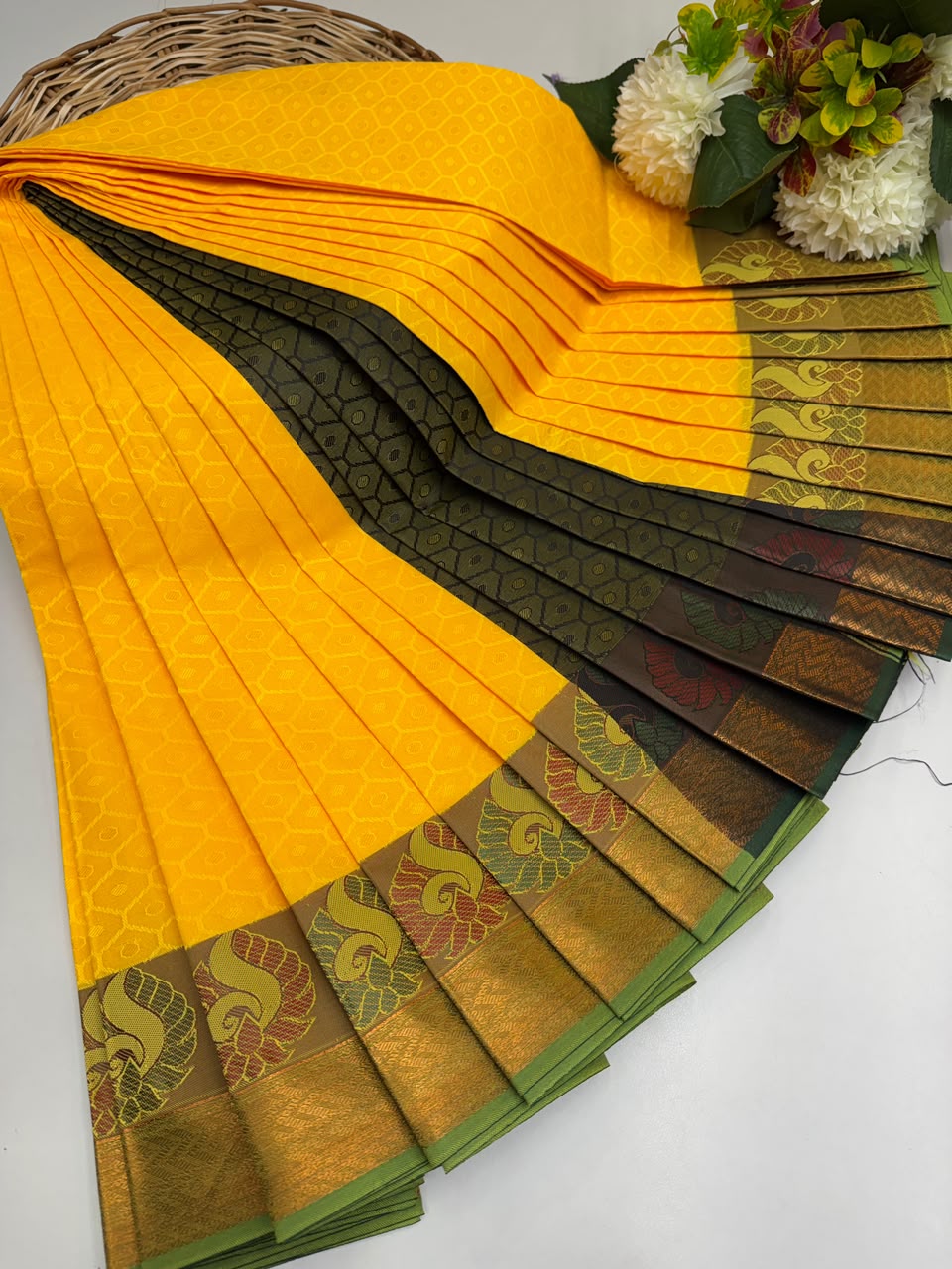 Premium Poontamil Soft Silk Saree with Jacquard Blouse for Festival Wear