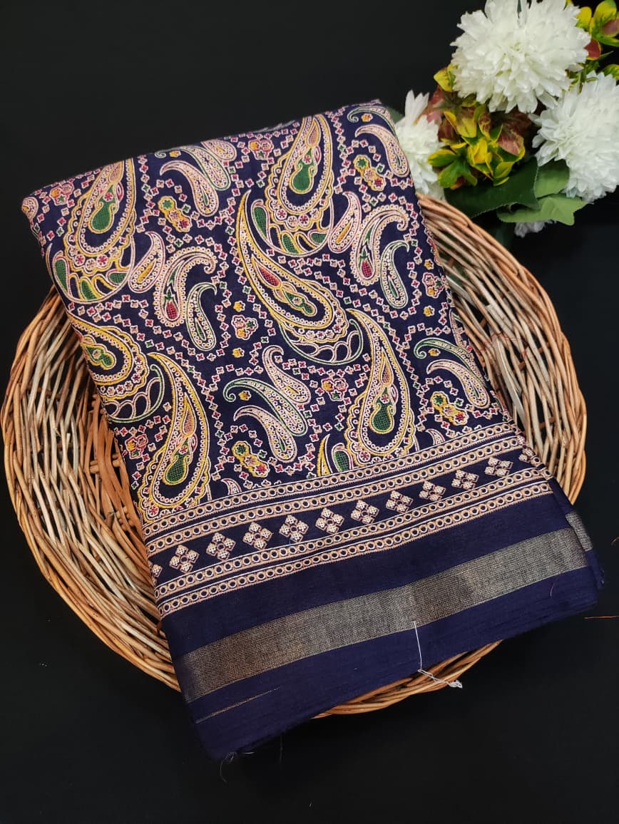 Malmal Peding Cotton Saree MU41