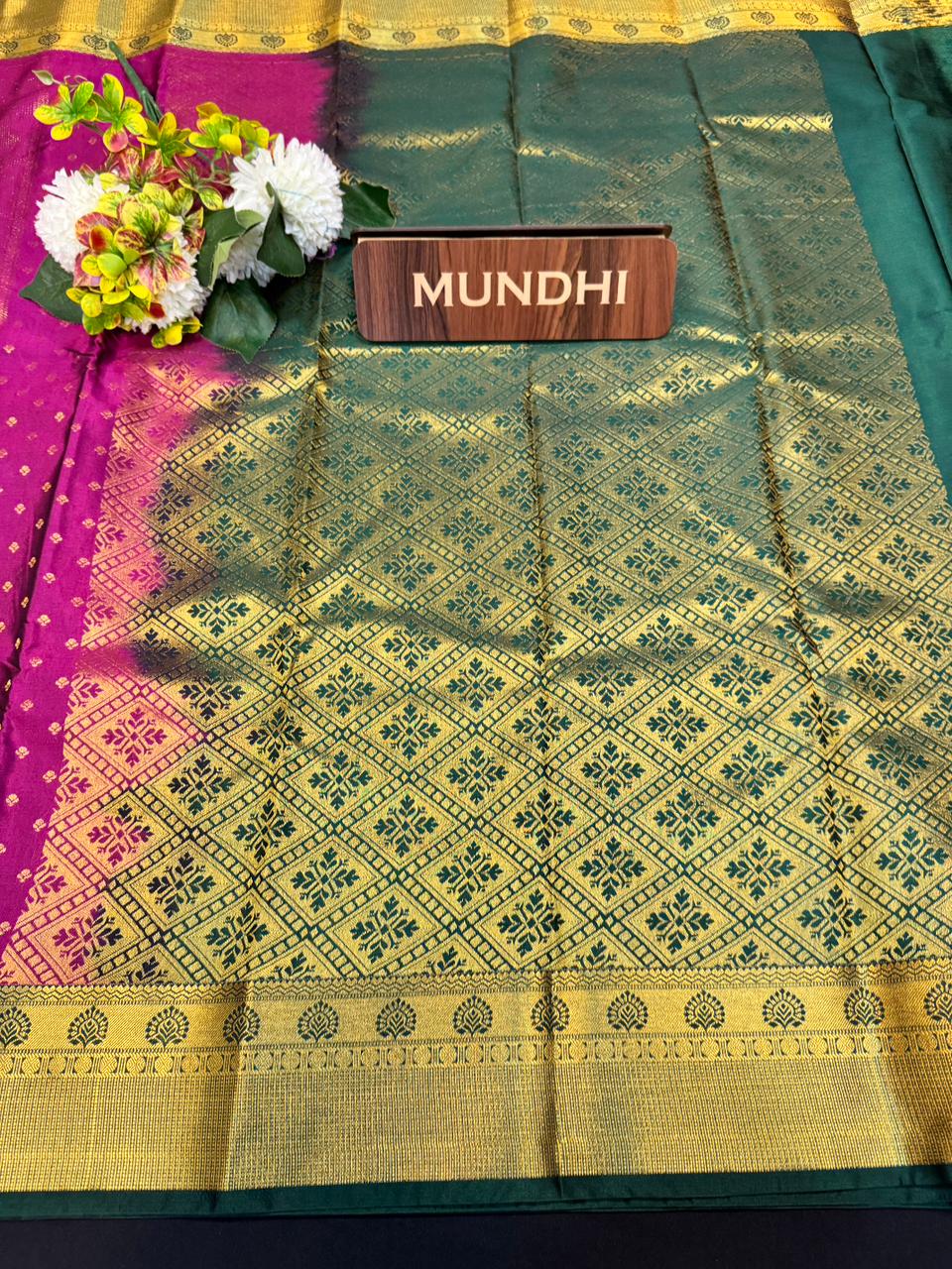 Vegan Silk Saree with |Zari Work for Women| VG12