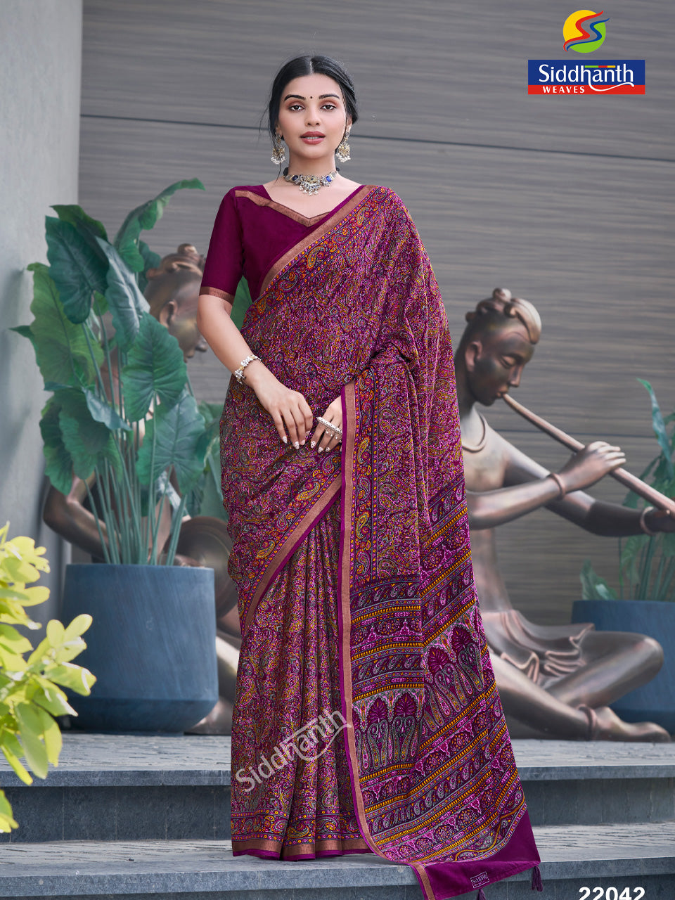 Siddhanth Malai Cotton Fancy Saree | Zari Work | SD05