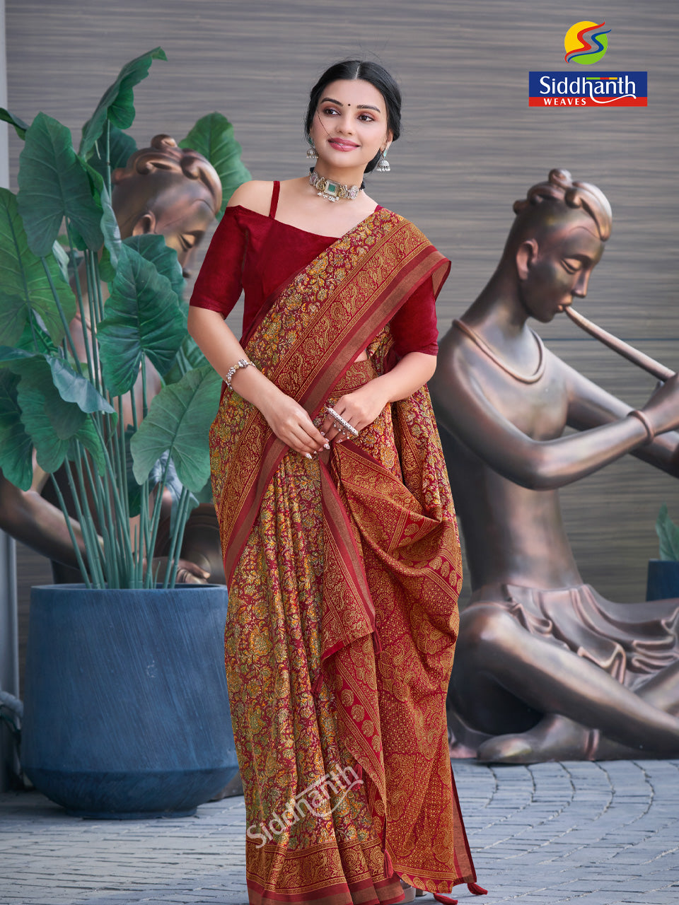 Siddhanth Malai Cotton Fancy Saree | Zari Work | SD03