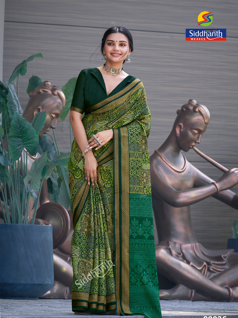 Siddhanth Malai Cotton Fancy Saree | Zari Work | SD01