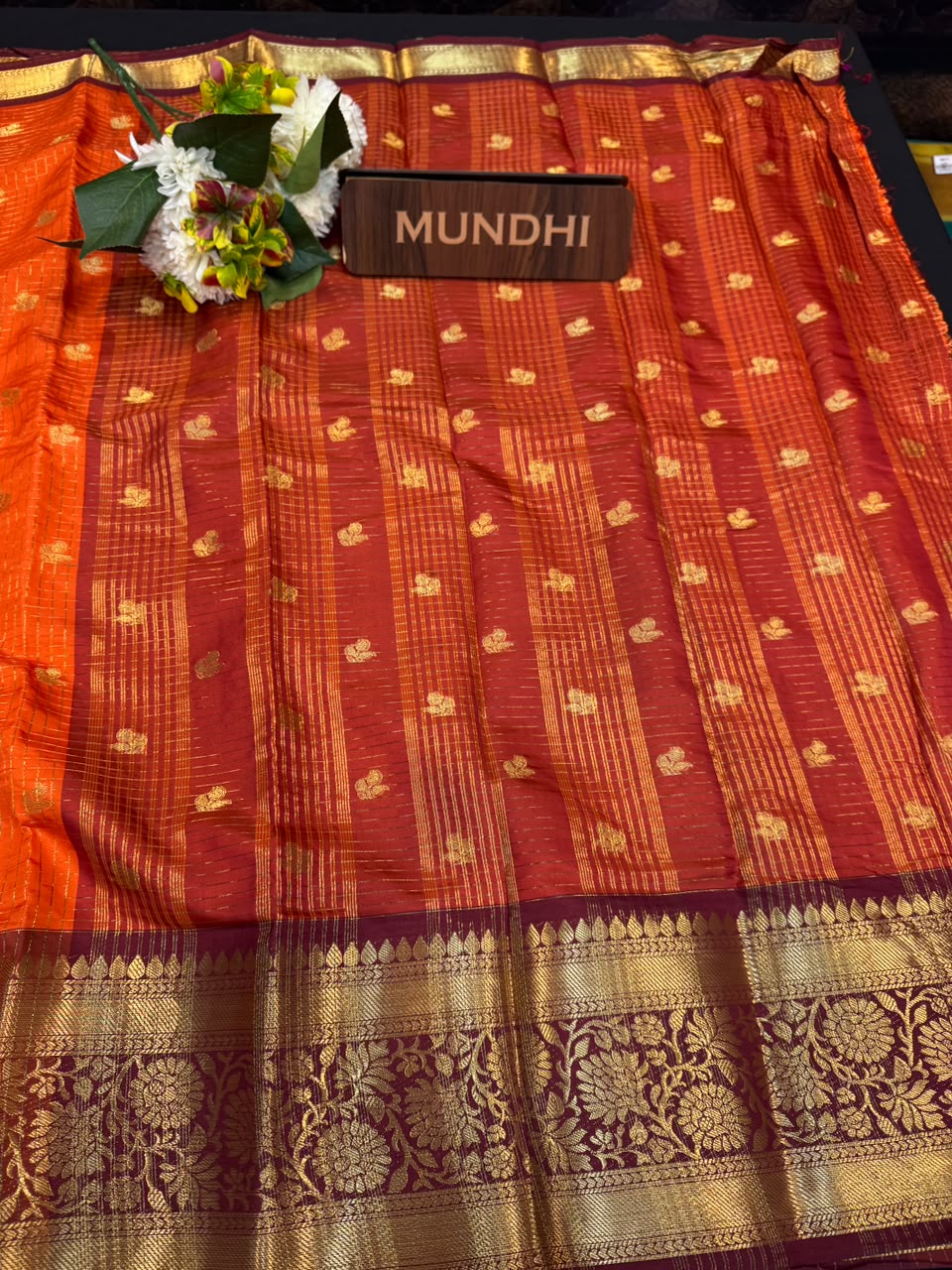 Rust Orange Saree  RG01