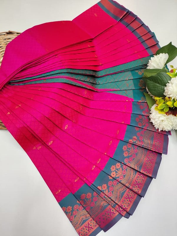 Abirami Soft Silk Saree with elegant zari work for festive wear