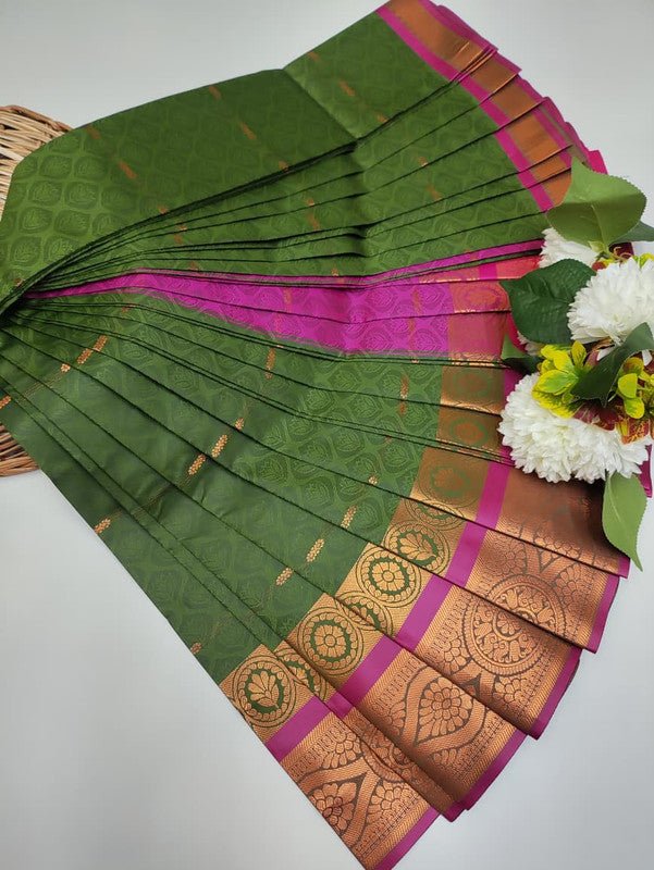Abirami Soft Silk Saree with elegant zari work for festive wear