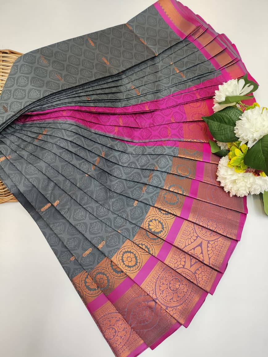 Abirami Soft Silk Saree with elegant zari work for festive wear