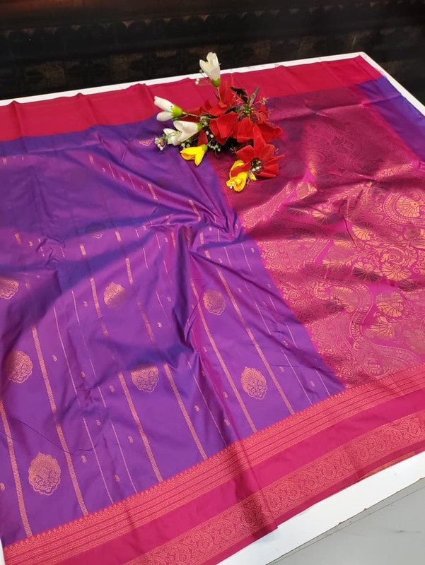 Amala Soft Silk Saree with zari work for festive occasions