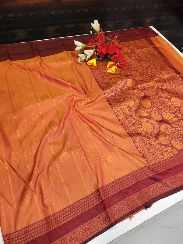 Amala Soft Silk Saree with zari work for festive occasions