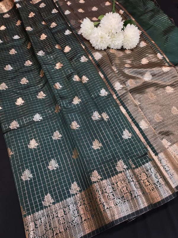 Aurora Banarasi Saree with elegant Zari work for wedding wear