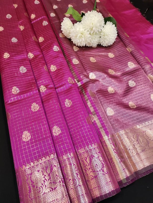 Aurora Banarasi Saree with elegant Zari work for wedding wear