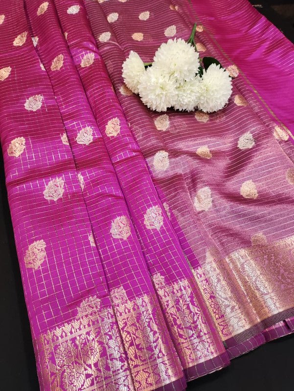 Aurora Banarasi Saree with elegant Zari work for wedding wear