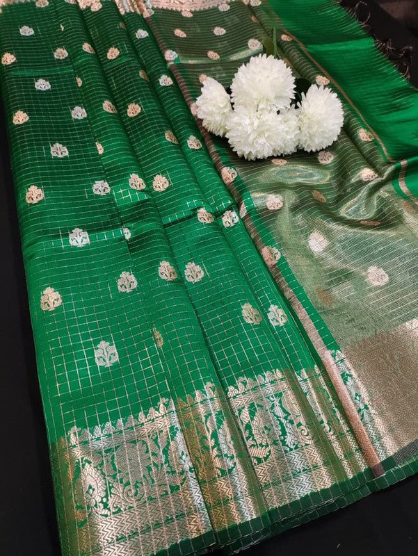 Aurora Banarasi Saree with elegant Zari work for wedding wear