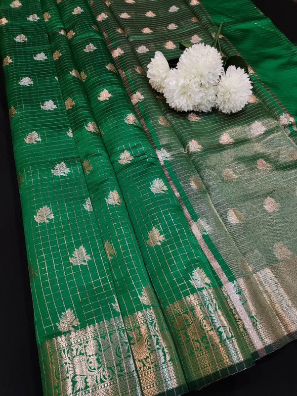 Aurora Banarasi Saree with elegant Zari work for wedding wear