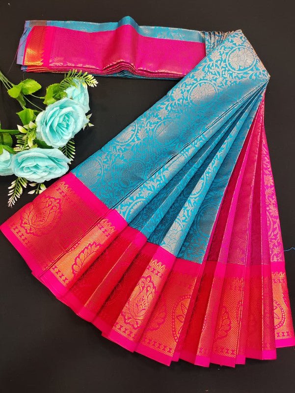 Avanthika Soft Silk Saree with zari work for festival wear