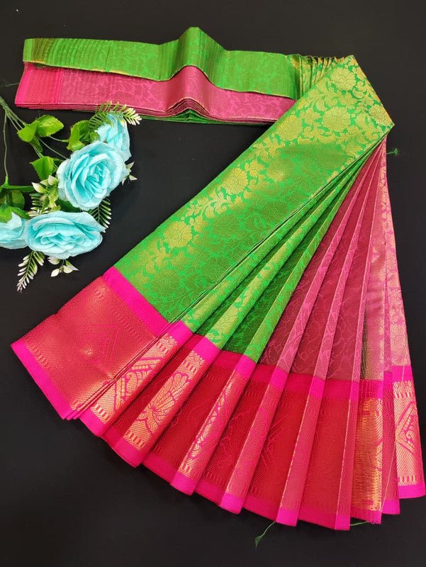 Avanthika Soft Silk Saree with zari work for festival wear