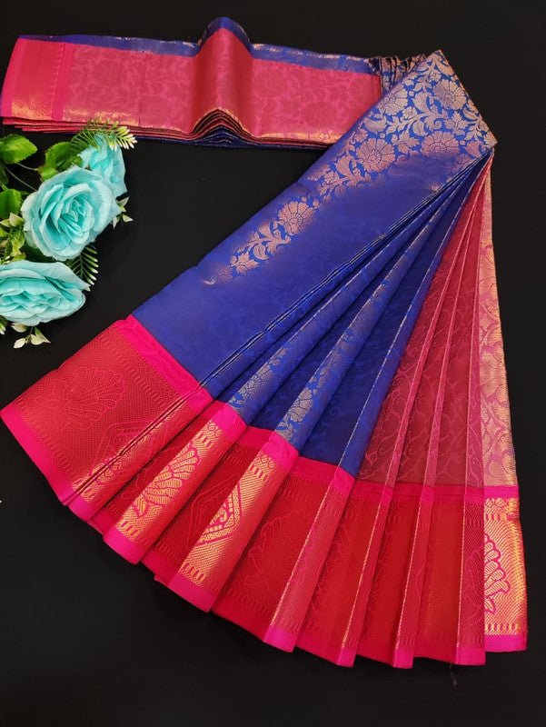 Avanthika Soft Silk Saree with zari work for festival wear