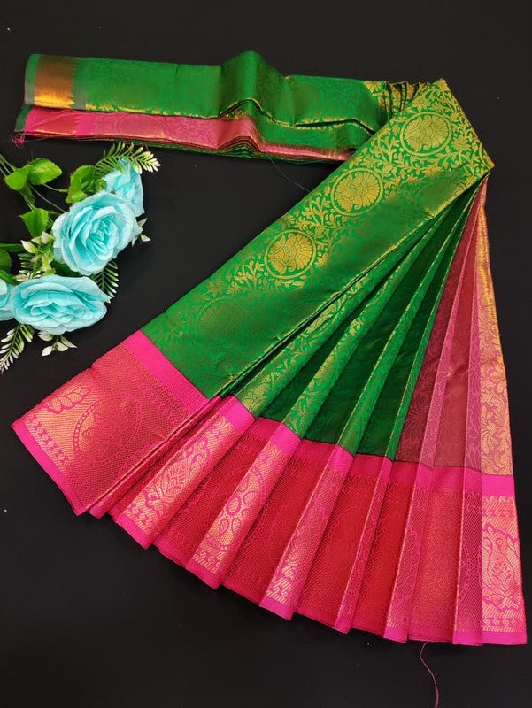 Avanthika Soft Silk Saree with zari work for festival wear