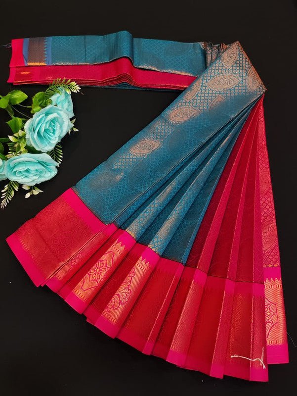 Avanthika Soft Silk Saree with zari work for festival wear
